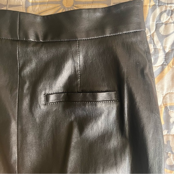 Maria McManus 100% Lamb Skin High Waist Crop French Leather Trouser Pants, 8 - Picture 15 of 16